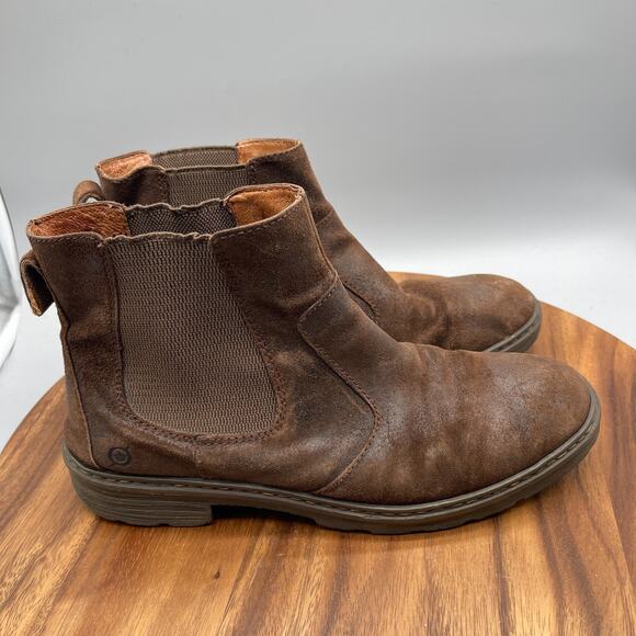 Born Hemlock Chelsea Boots Mens Size 10.5 M Brown Leather Pull-on Casual Shoes - Picture 1 of 8
